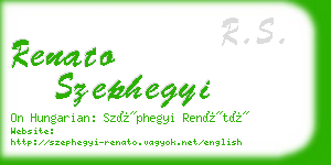 renato szephegyi business card